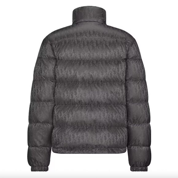 DIOR Gray Oblique Logo Monogram Technical Puffer Down Jacket Men's size 52/XL - Picture 2 of 15